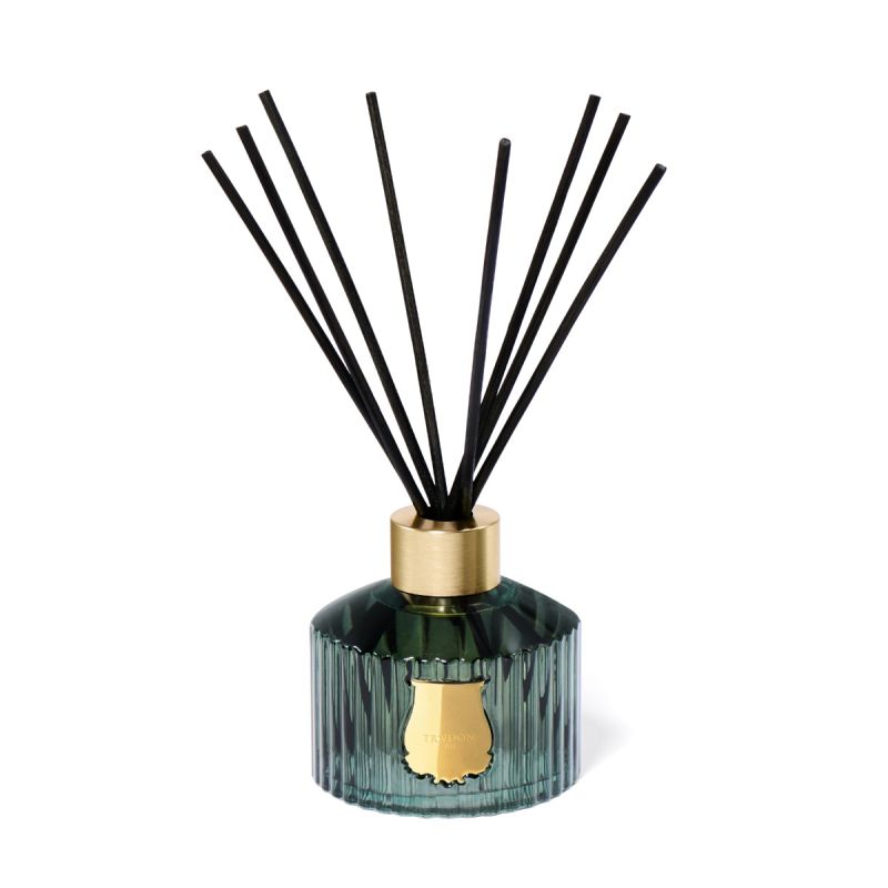Cire Trudon 室内香薰扩香 - 绿色棱面玻璃瓶 + 金色瓶盖