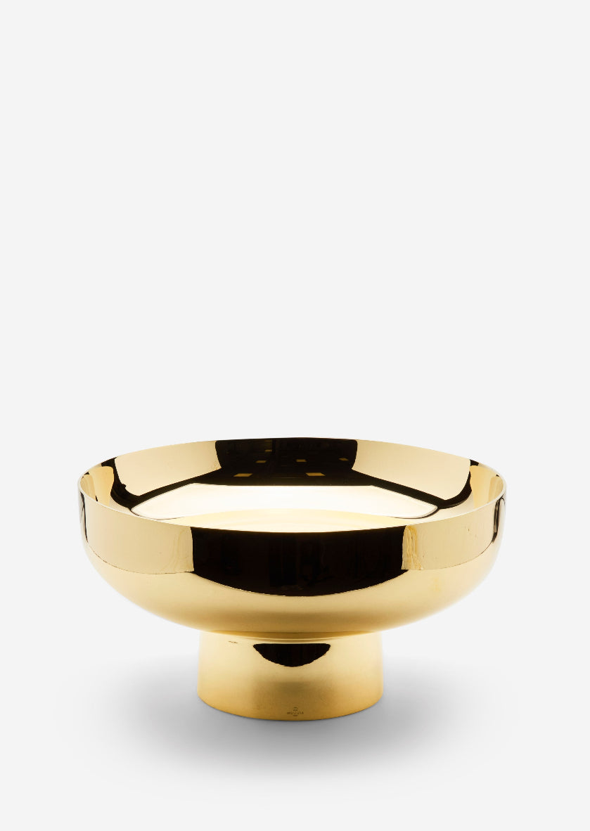 Skultuna Kylix 镜面抛光黄铜高足碗